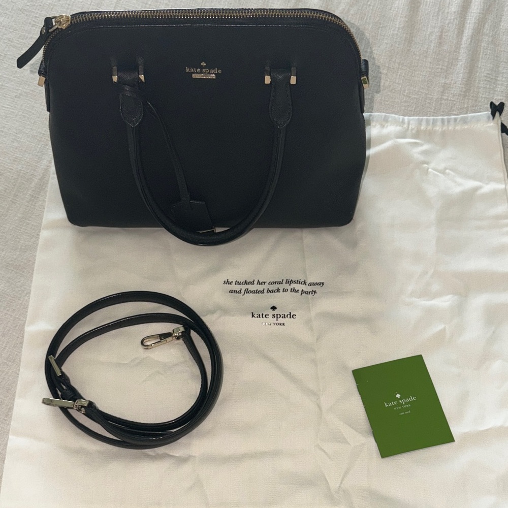 Kate Spade Black Leather Satchel